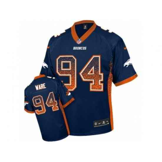 Youth Nike Denver Broncos #94 DeMarcus Ware Blue Stitched Drift Fashion Elite NFL Jersey